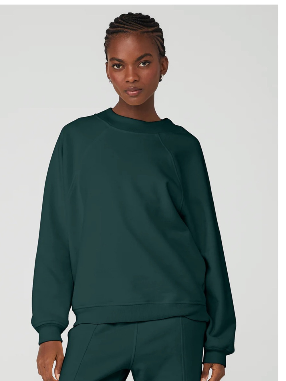 Alo yoga | Heavy Weight Offline Crew Neck Pullover - Midnight Green